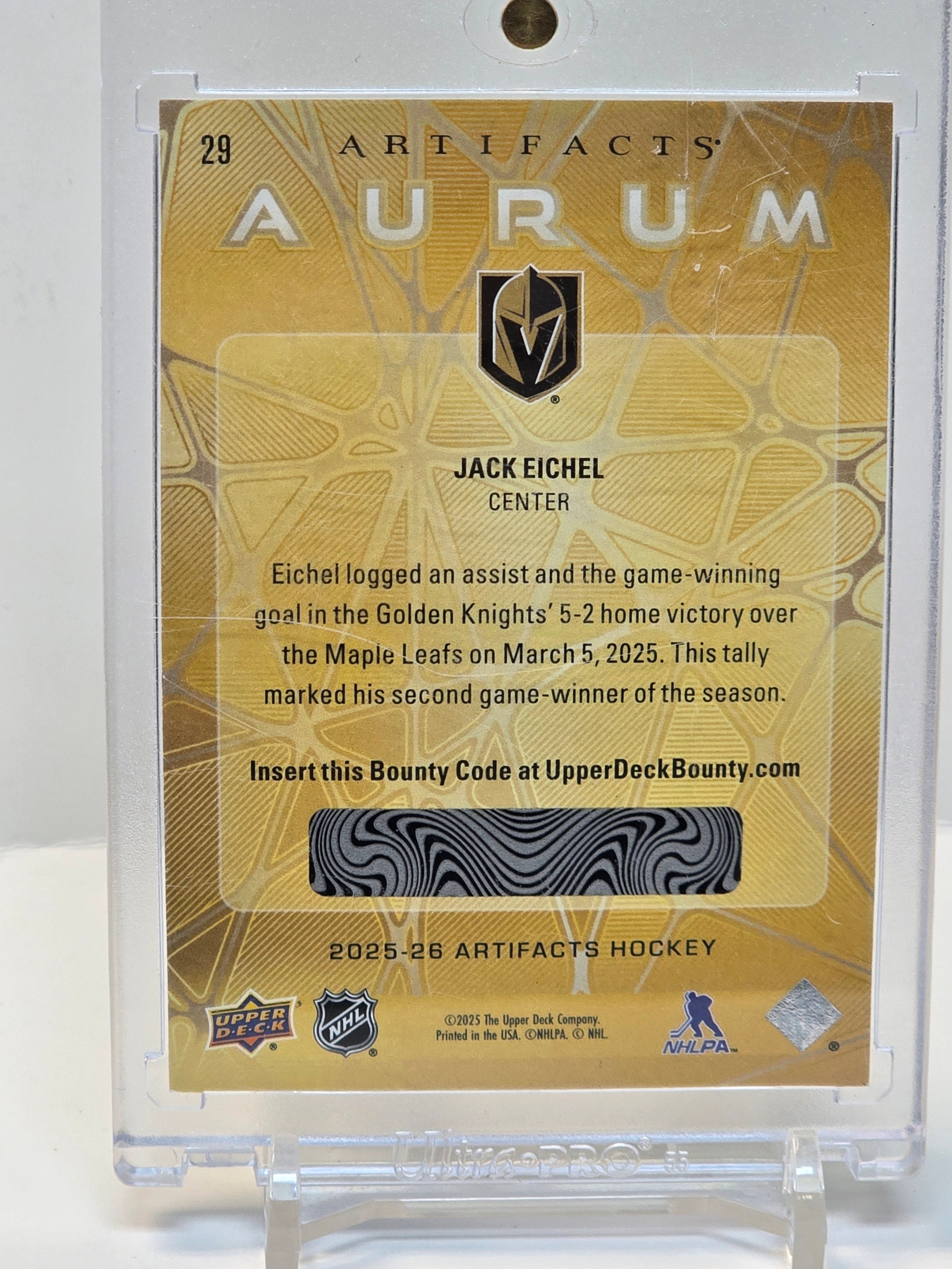 2025-26 Artifacts Aurum #29 Jack Eichel