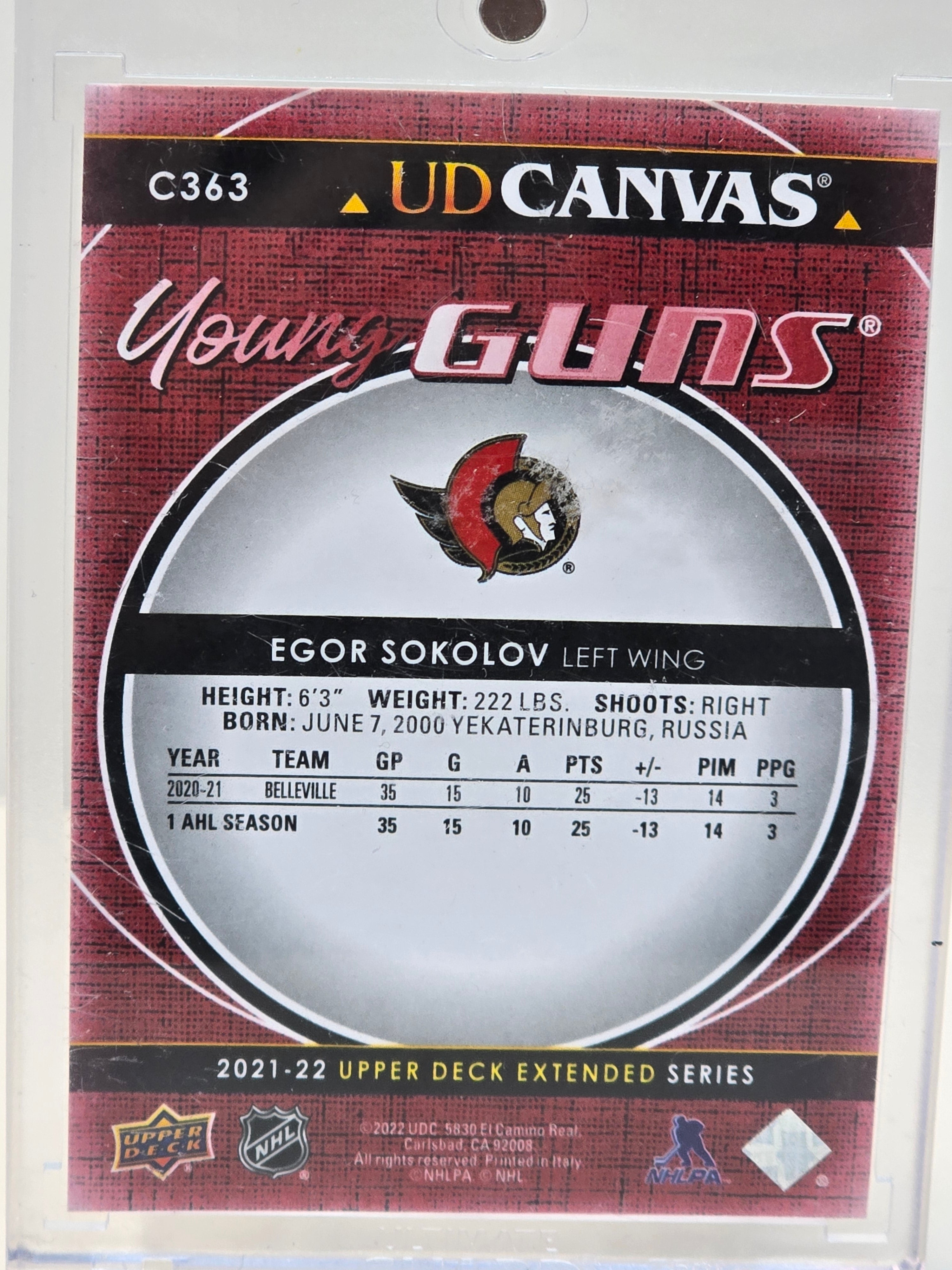 UD Canvas #C363 Egor Sokolov YG 2021-22