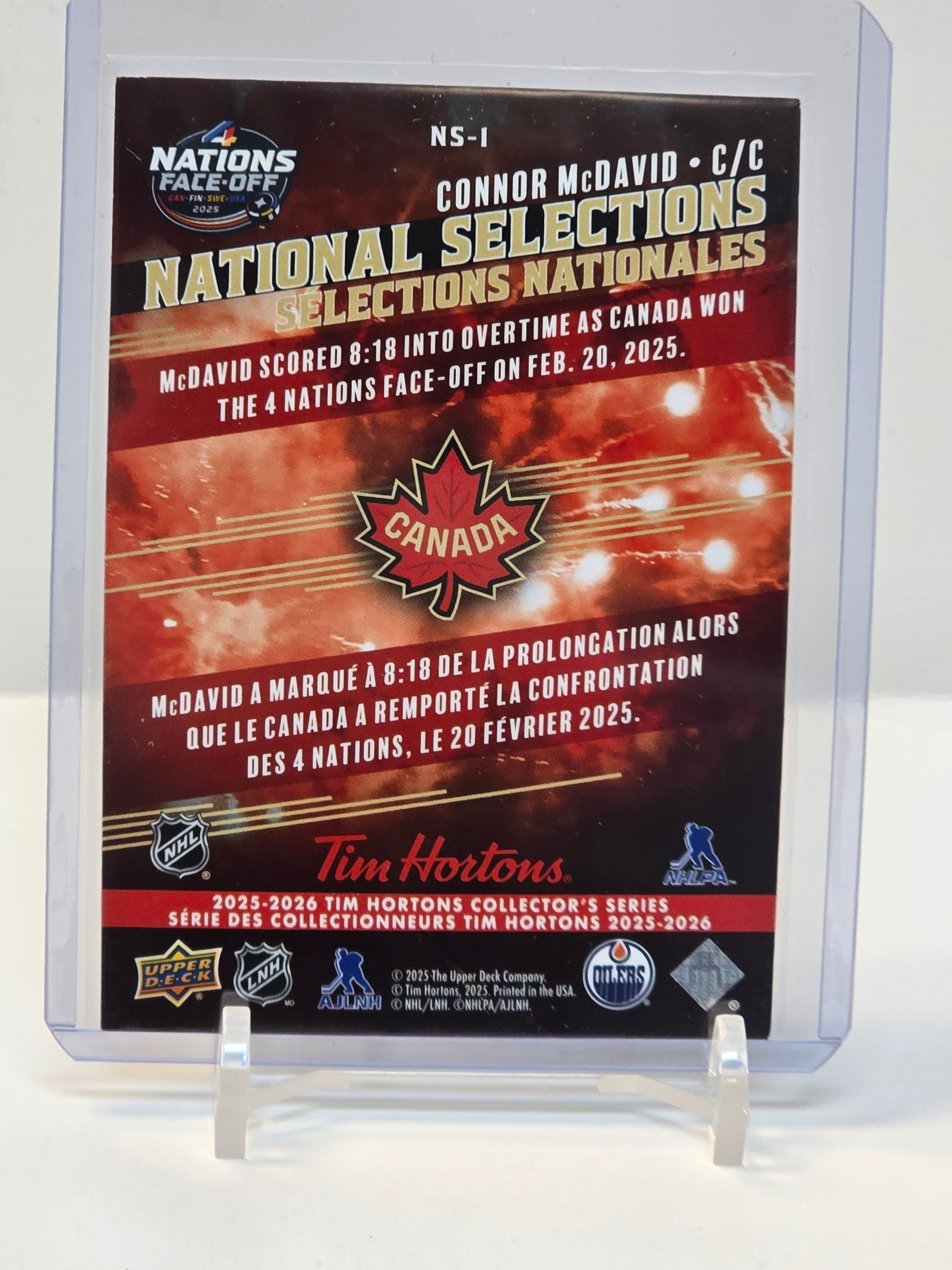 UD National Selections #NS1 Connor McDavid 2025-26