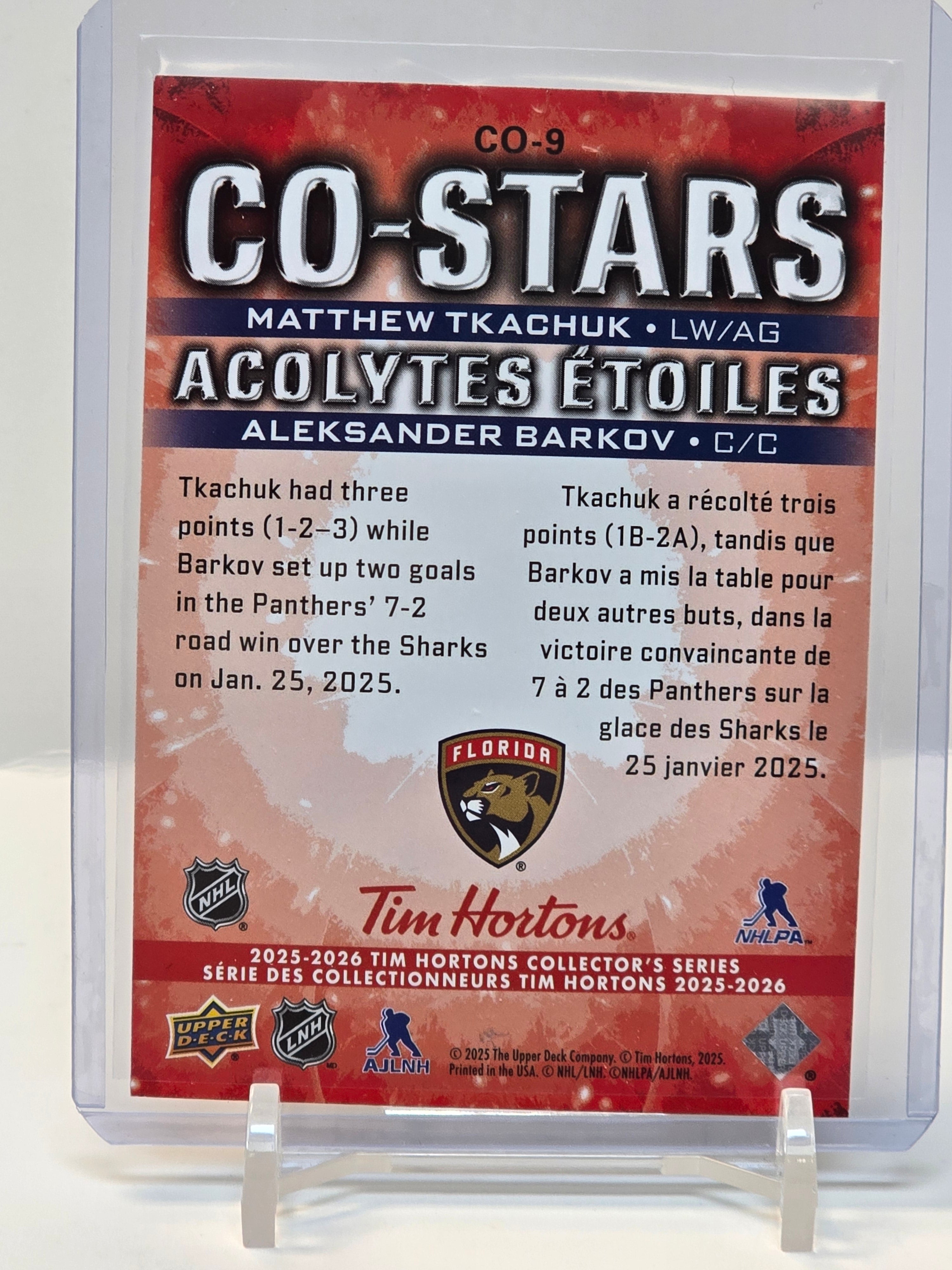 UD Co-Stars #CO9 Matthew Tkachuk/Aleksander Barkov 2025-26
