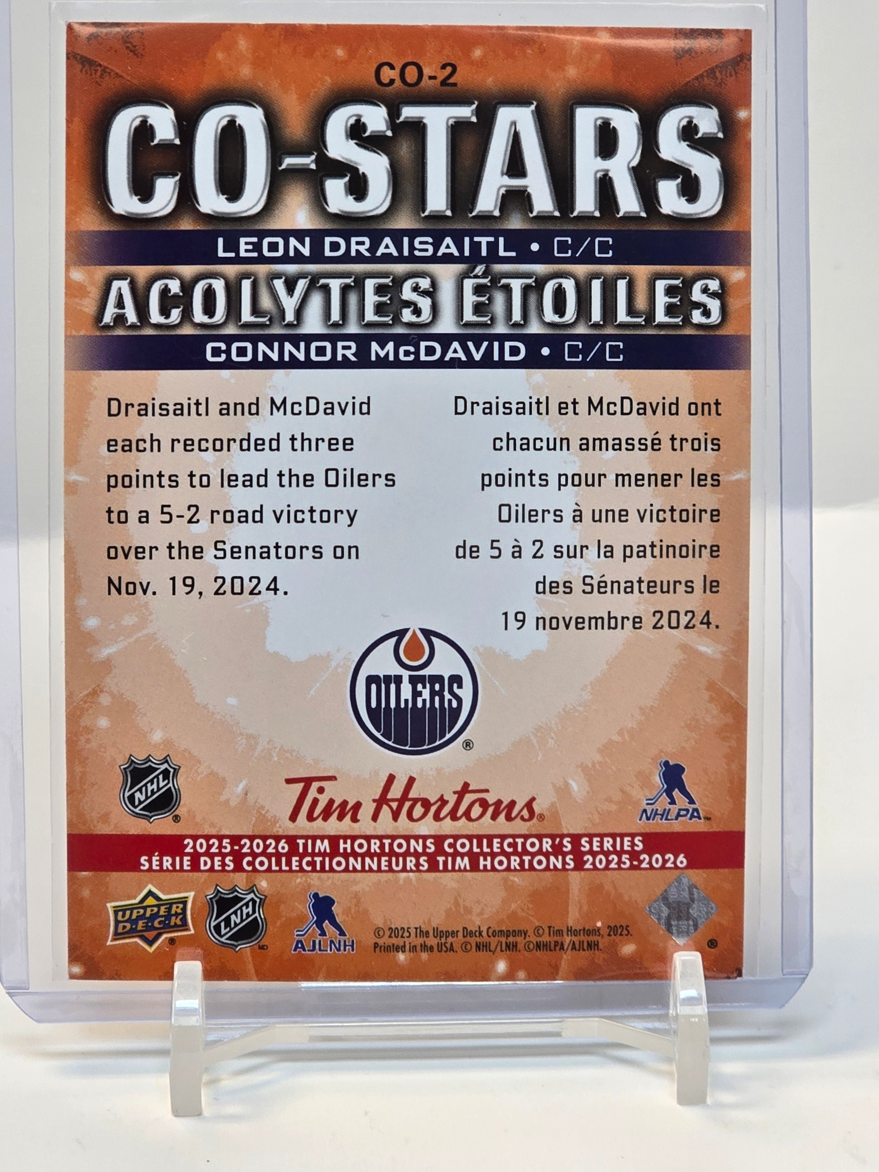 UD Co-Stars #CO2 Leon Draisaitl/Connor McDavid 205-26
