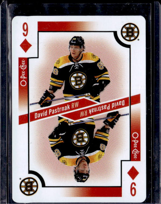 2017-18 O-Pee-Chee Playing Cards #9D David Pastrnak