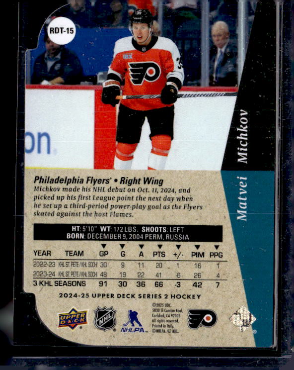 2024-25 Upper Deck '94-95 Rookie Die Cuts #RDT15 Matvei Michkov
