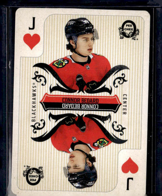 2024-25 O-Pee-Chee Playing Cards #JHEARTS Connor Bedard
