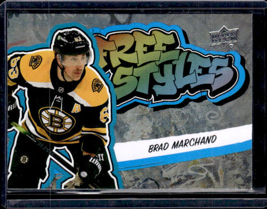 2022-23 Upper Deck Freestyles Blue #FS36 Brad Marchand