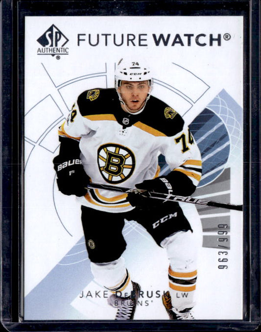2017-18 SP Authentic #155 Jake DeBrusk FW RC 963/999