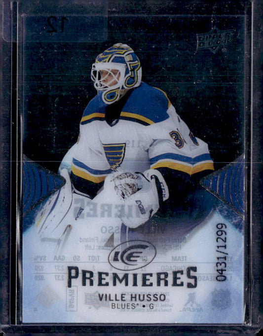 2017-18 Upper Deck Ice #119 Ville Husso 0431/1299 RC