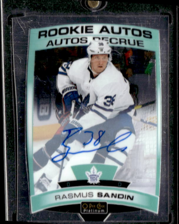 2019-20 O-Pee-Chee Platinum Rookie Autographs #RSA Rasmus Sandin A