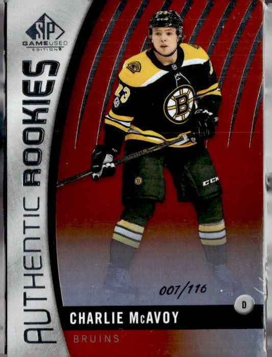2017-18 SP Game Used Orange Rainbow #87 Charlie McAvoy/116