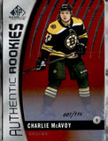 2017-18 SP Game Used Orange Rainbow #87 Charlie McAvoy/116