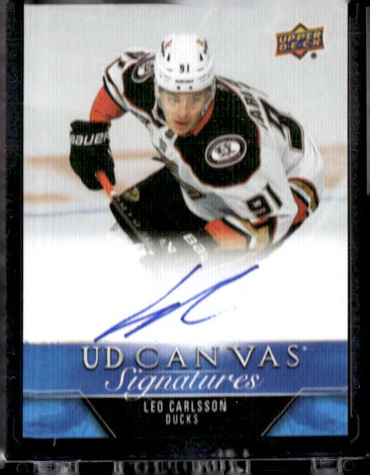 2023-24 Upper Deck Clear Cut Canvas Signatures #CSLC Leo Carlsson