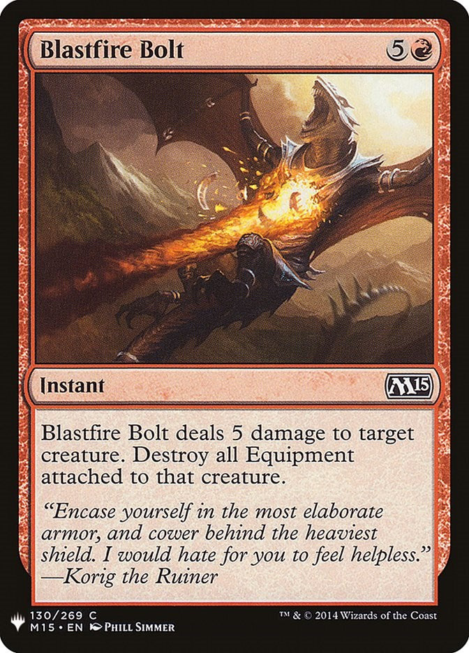 Blastfire Bolt [LIST - 130]