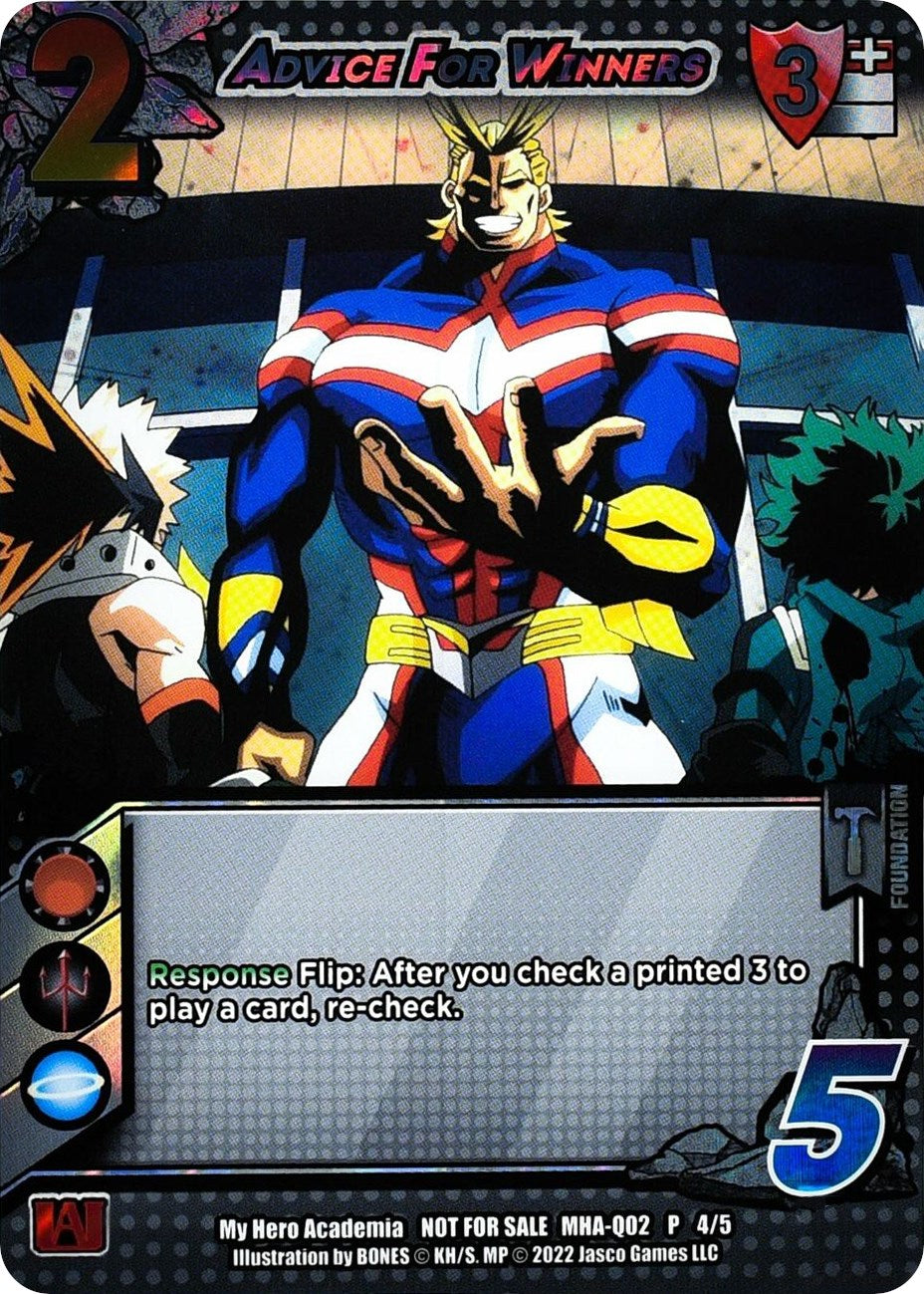 Advice for Winners (Quirk Pack 2) [MHAP - MHA-Q02 P 4/5]