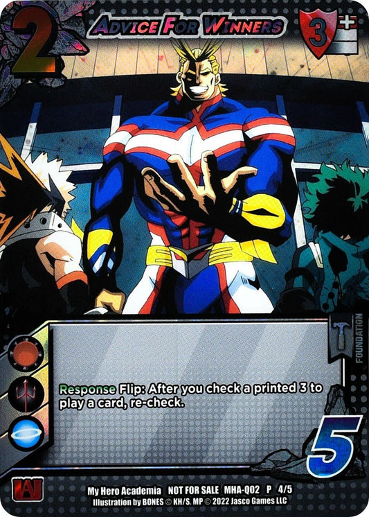 Advice for Winners (Quirk Pack 2) [MHAP - MHA-Q02 P 4/5]