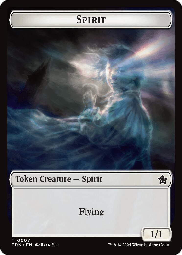 Spirit // Cat (0001) Doubled-Sided Token [FDN - 1 // 7]