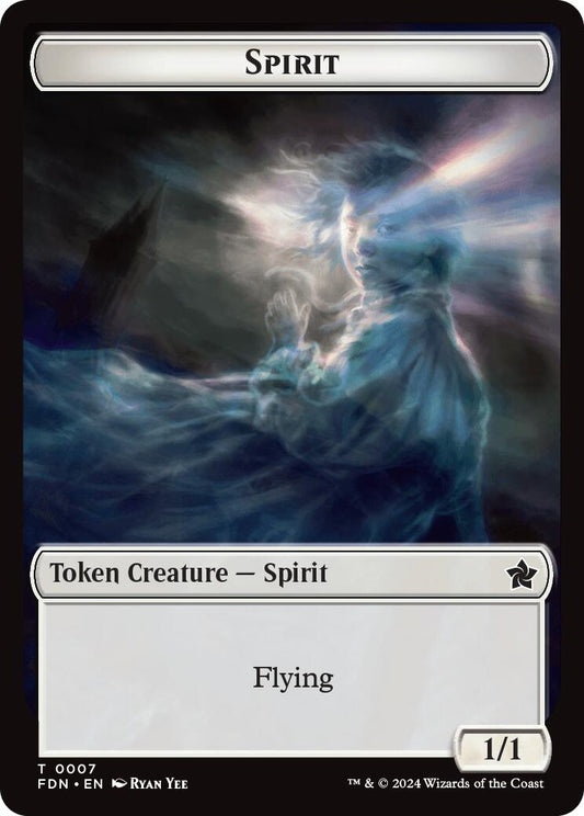 Spirit // Cat (0001) Doubled-Sided Token [FDN - 1 // 7]